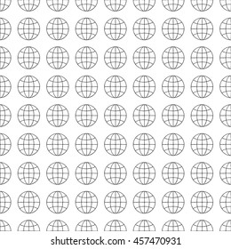 circle the globe. Seamless pattern. use in web design, web site. material, factory. vector illustration.