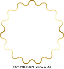 Circle Gold Border Frame Vector