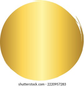 Ilustración vectorial de un elemento de diseño de pincel de oro circular