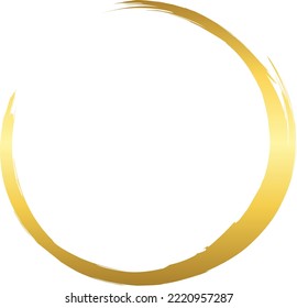 Vektorgrafik eines Circle Gold Brush-Stroke-Designelements