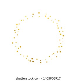 circle gold glitter background polka dot vector illustration