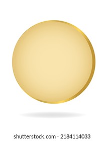 oro circular aislado en un fondo blanco. ilustración vectorial 
