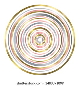 Circle gold, pink gold and silver, abstract templateม vector illustration EPS10.