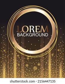 circle gold in poster background