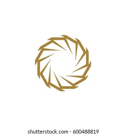 Circle Gold Ring Ornamental Logo Template Illustration Design. Vector EPS 10.