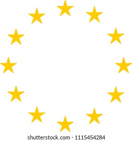 Circle Of Gold Stars As In The European Union Or EU Flag