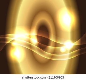 Circle golden abstract background