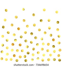 Circle Golden Confetti Vector Christmas Background Stock Vector ...