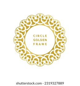 Circle Golden Frame Vector Illustration