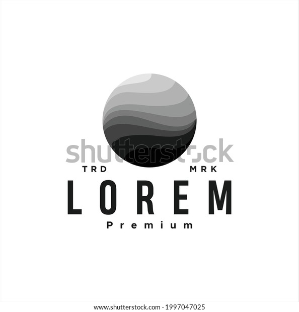 Circle Gradation Black Logo\
Vector Stock illustration. Round Gradient logo template with\
abstract shape