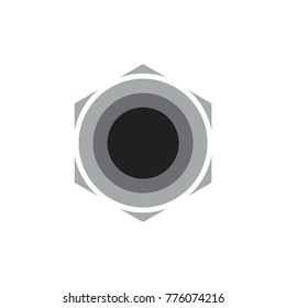 circle gradation object hole hypnosis symbol logo