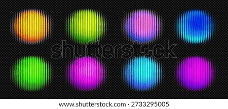 Circle gradient blob with fractal glass abstract and png neon chromatic. Set light pattern with palette violet gradation and background element vector. Effect green circle with bubble pink.