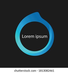 circle gradient blue logo concept