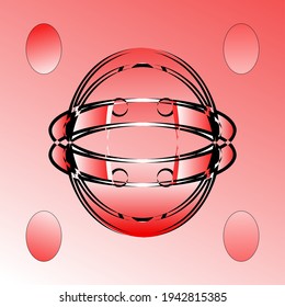 Vector de ilustración de color de gradiente de círculo.
