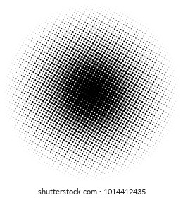 Circle Gradient Half Tone Dots Background. Pop Art Template, Texture. Vector Illustration.