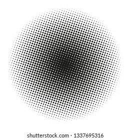 Circle gradient halftone dots background. Template texture vector illustration
