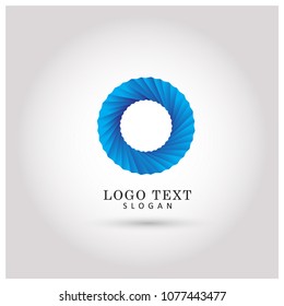 Circle Gradient Logo. Symbol & Icon Vector Template.