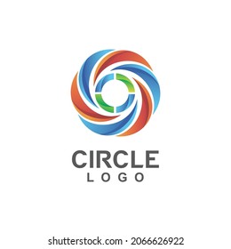 Circle gradient logo in vector