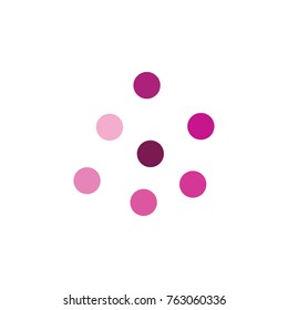 Circle with gradient purple color logo