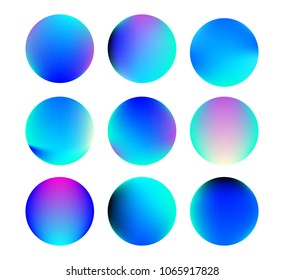 Circle gradient set with modern abstract backgrounds. Colorful fluid covers for calendar, brochure, invitation, cards. Trendy soft color. Template with round gradient set for screens and mobile app.