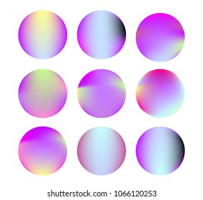 Circle gradient set with modern abstract backgrounds. Colorful fluid covers for calendar, brochure, invitation, cards. Trendy soft color. Template with round gradient set for screens and mobile app.
