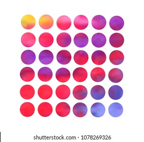 Circle gradient set with modern abstract backgrounds. Colorful fluid covers for calendar, brochure, invitation, cards. Trendy soft color. Template with round gradient set for screens and mobile app.