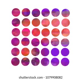 Circle gradient set with modern abstract backgrounds. Colorful fluid covers for calendar, brochure, invitation, cards. Trendy soft color. Template with round gradient set for screens and mobile app.