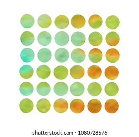 Circle gradient set with modern abstract backgrounds. Colorful fluid covers for calendar, brochure, invitation, cards. Trendy soft color. Template with round gradient set for screens and mobile app.