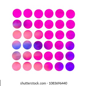 Circle gradient set with modern abstract backgrounds. Colorful fluid covers for calendar, brochure, invitation, cards. Trendy soft color. Template with round gradient set for screens and mobile app.