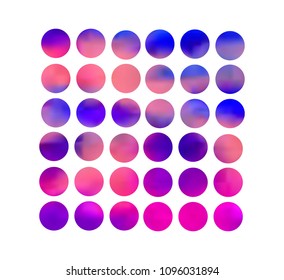 Circle gradient set with modern abstract backgrounds. Colorful fluid covers for calendar, brochure, invitation, cards. Trendy soft color. Template with round gradient set for screens and mobile app.