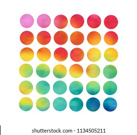 Circle gradient set with modern abstract backgrounds. Colorful fluid covers for calendar, brochure, invitation, cards. Trendy soft color. Template with round gradient set for screens and mobile app.