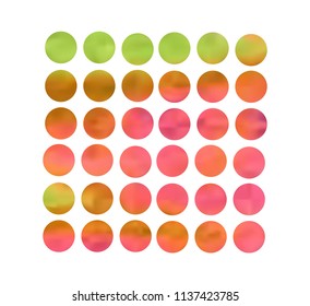 Circle gradient set with modern abstract backgrounds. Colorful fluid covers for calendar, brochure, invitation, cards. Trendy soft color. Template with round gradient set for screens and mobile app.
