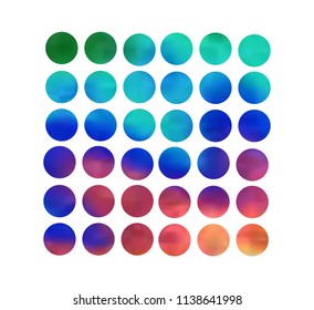 Circle gradient set with modern abstract backgrounds. Colorful fluid covers for calendar, brochure, invitation, cards. Trendy soft color. Template with round gradient set for screens and mobile app.