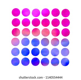 Circle gradient set with modern abstract backgrounds. Colorful fluid covers for calendar, brochure, invitation, cards. Trendy soft color. Template with round gradient set for screens and mobile app.