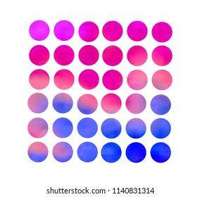 Circle gradient set with modern abstract backgrounds. Colorful fluid covers for calendar, brochure, invitation, cards. Trendy soft color. Template with round gradient set for screens and mobile app.