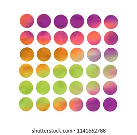Circle gradient set with modern abstract backgrounds. Colorful fluid covers for calendar, brochure, invitation, cards. Trendy soft color. Template with round gradient set for screens and mobile app.