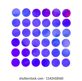Circle gradient set with modern abstract backgrounds. Colorful fluid covers for calendar, brochure, invitation, cards. Trendy soft color. Template with round gradient set for screens and mobile app.