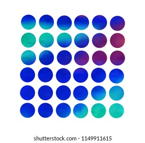 Circle gradient set with modern abstract backgrounds. Colorful fluid covers for calendar, brochure, invitation, cards. Trendy soft color. Template with round gradient set for screens and mobile app.