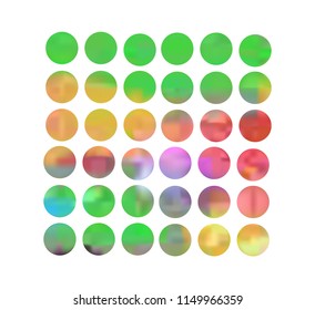 Circle gradient set with modern abstract backgrounds. Colorful fluid covers for calendar, brochure, invitation, cards. Trendy soft color. Template with round gradient set for screens and mobile app.