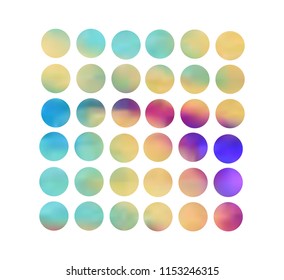 Circle gradient set with modern abstract backgrounds. Colorful fluid covers for calendar, brochure, invitation, cards. Trendy soft color. Template with round gradient set for screens and mobile app.