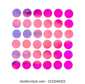 Circle gradient set with modern abstract backgrounds. Colorful fluid covers for calendar, brochure, invitation, cards. Trendy soft color. Template with round gradient set for screens and mobile app.