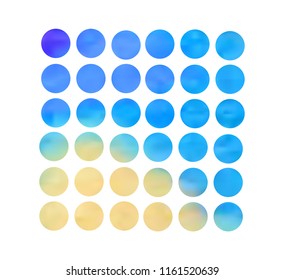Circle gradient set with modern abstract backgrounds. Colorful fluid covers for calendar, brochure, invitation, cards. Trendy soft color. Template with round gradient set for screens and mobile app.