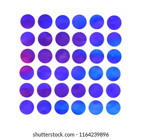 Circle gradient set with modern abstract backgrounds. Colorful fluid covers for calendar, brochure, invitation, cards. Trendy soft color. Template with round gradient set for screens and mobile app.