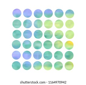 Circle gradient set with modern abstract backgrounds. Colorful fluid covers for calendar, brochure, invitation, cards. Trendy soft color. Template with round gradient set for screens and mobile app.