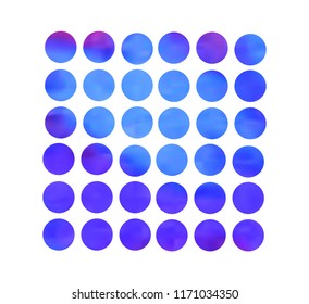 Circle gradient set with modern abstract backgrounds. Colorful fluid covers for calendar, brochure, invitation, cards. Trendy soft color. Template with round gradient set for screens and mobile app.