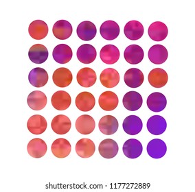 Circle gradient set with modern abstract backgrounds. Colorful fluid covers for calendar, brochure, invitation, cards. Trendy soft color. Template with round gradient set for screens and mobile app.