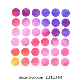 Circle gradient set with modern abstract backgrounds. Colorful fluid covers for calendar, brochure, invitation, cards. Trendy soft color. Template with round gradient set for screens and mobile app.