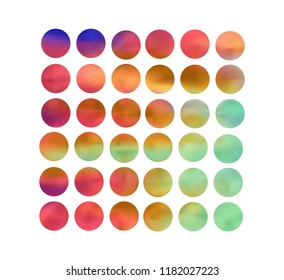 Circle gradient set with modern abstract backgrounds. Colorful fluid covers for calendar, brochure, invitation, cards. Trendy soft color. Template with round gradient set for screens and mobile app.