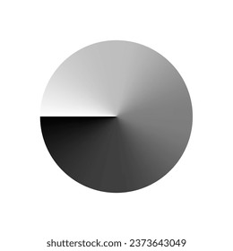 Circle gradient white black radial vector monochrome