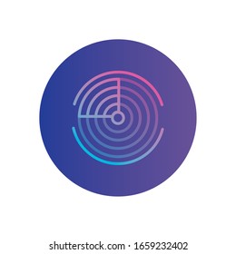 circle with gradients gradient style icon design, futuristic virtual technology modern innovation digital entertainment tech and simulation theme Vector illustration